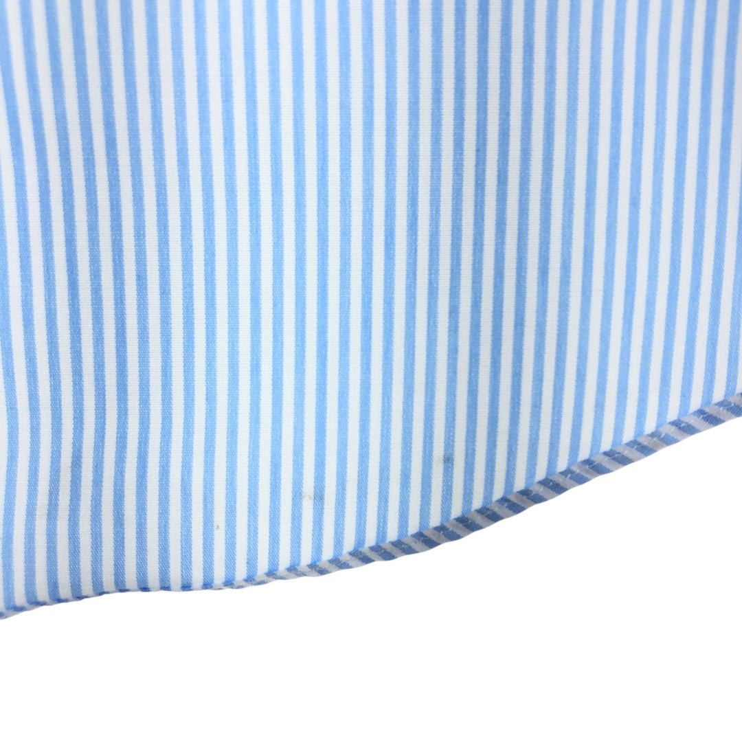 Brooks Brothers 1818 Long Sleeve Button-Down Striped Shirt, Men's Size L cotton Blue type light blue Vintage Second Hand