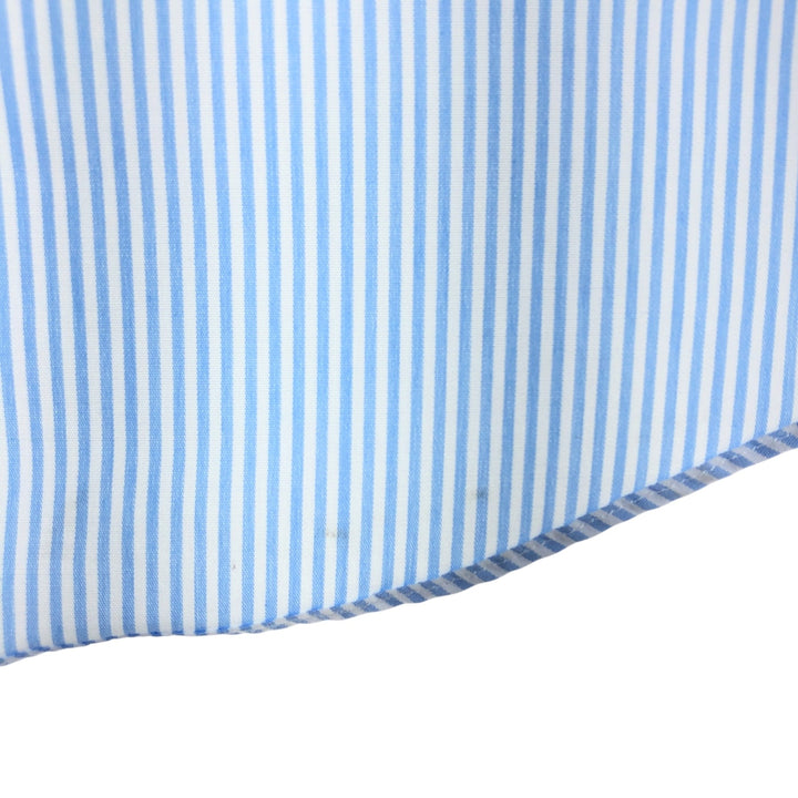 Brooks Brothers 1818 Long Sleeve Button-Down Striped Shirt, Men's Size L cotton Blue type light blue Vintage Second Hand