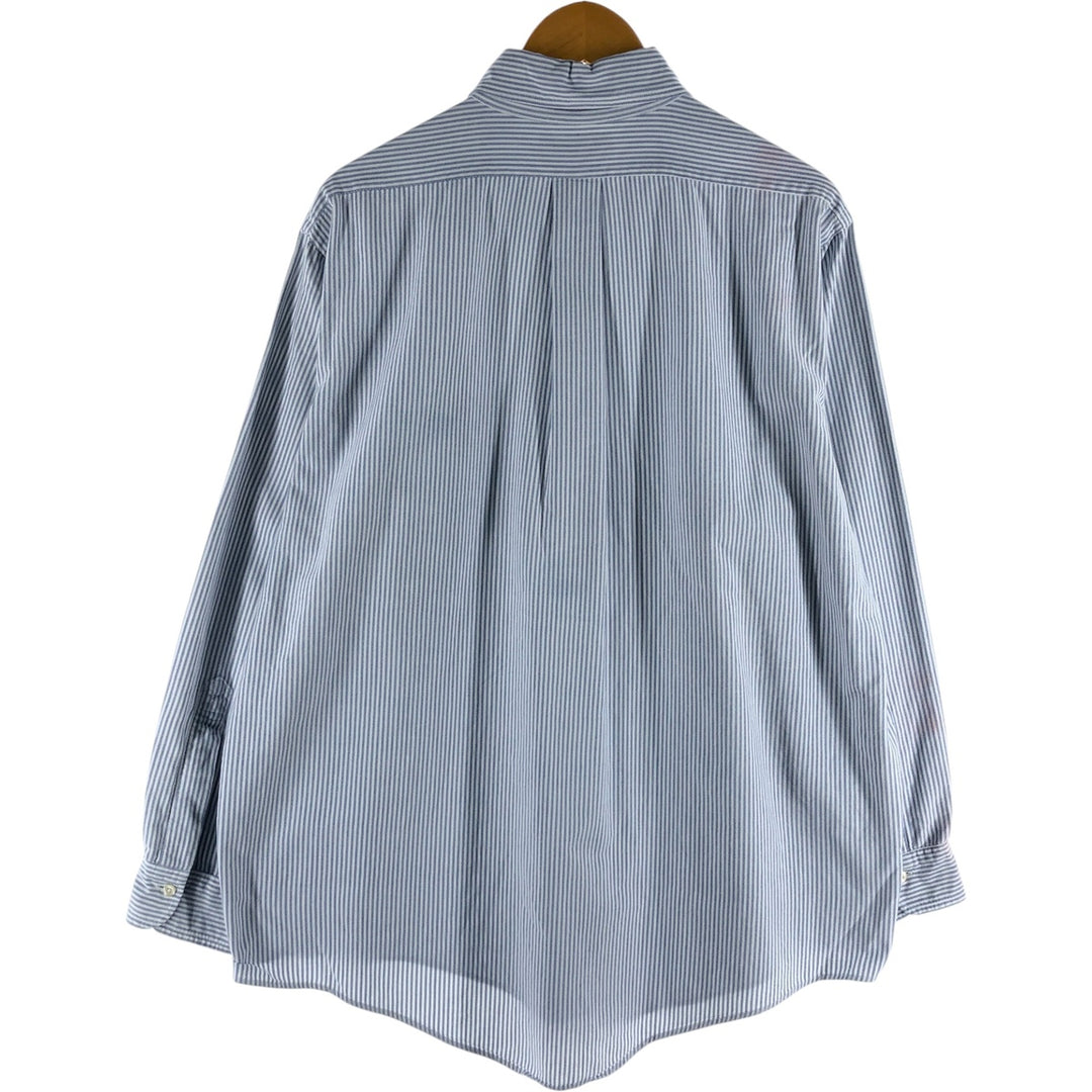 Brooks Brothers Long Sleeve Button-Down Striped Shirt Made in USA Men's XL cotton Blue type light blue Vintage Second Hand