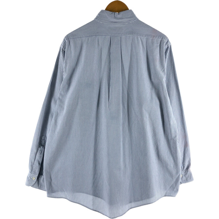 Brooks Brothers Long Sleeve Button-Down Striped Shirt Made in USA Men's XL cotton Blue type light blue Vintage Second Hand