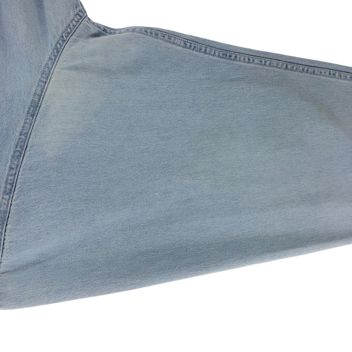 00'S Harley-Davidson Hidden Button-Down Long Sleeve Denim Shirt, Men's XXL cotton Blue type light blue Vintage Second Hand