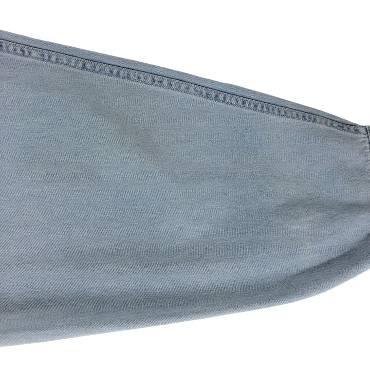 00'S Harley-Davidson Hidden Button-Down Long Sleeve Denim Shirt, Men's XXL cotton Blue type light blue Vintage Second Hand