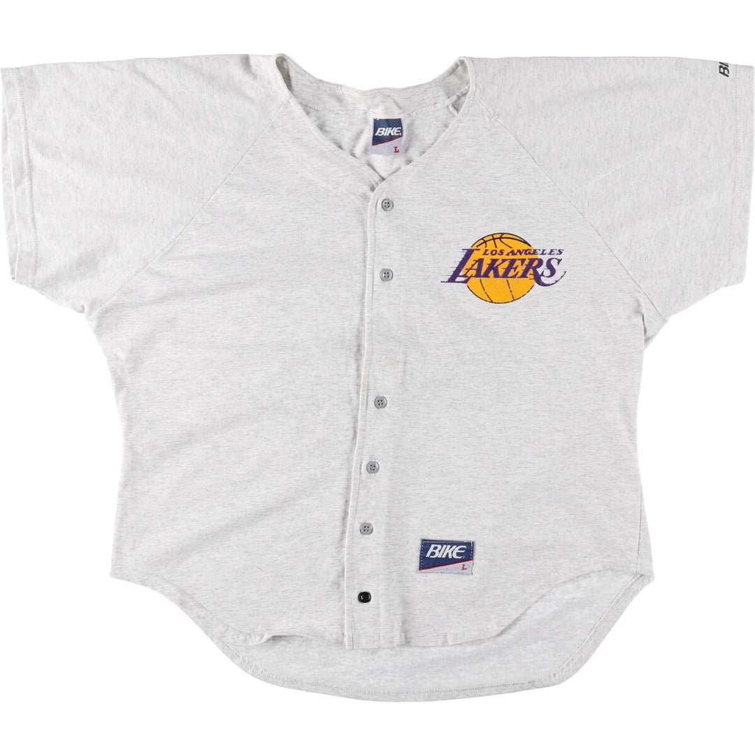 90'S BIKE NBA LOS ANGELES LAKERS Los Angeles Lakers back print game shirt men's size L unclear gray type Vintage Second Hand