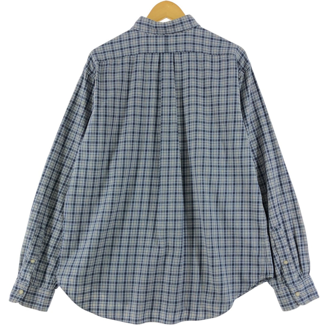 Ralph Lauren Classic Fit Long Sleeve Button Down Light Flannel Shirt Men's XL cotton gray type Vintage Second Hand