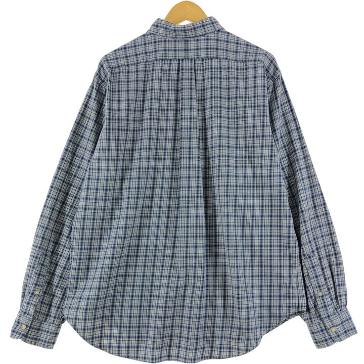 Ralph Lauren Classic Fit Long Sleeve Button Down Light Flannel Shirt Men's XL cotton gray type Vintage Second Hand