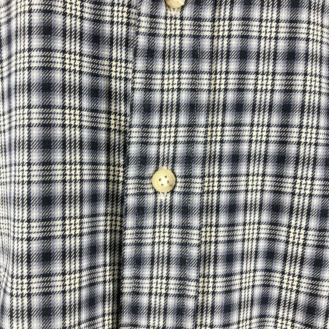 Ralph Lauren Classic Fit Long Sleeve Button Down Light Flannel Shirt Men's XL cotton gray type Vintage Second Hand