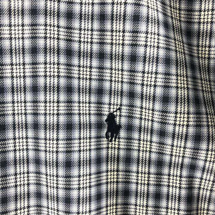 Ralph Lauren Classic Fit Long Sleeve Button Down Light Flannel Shirt Men's XL cotton gray type Vintage Second Hand