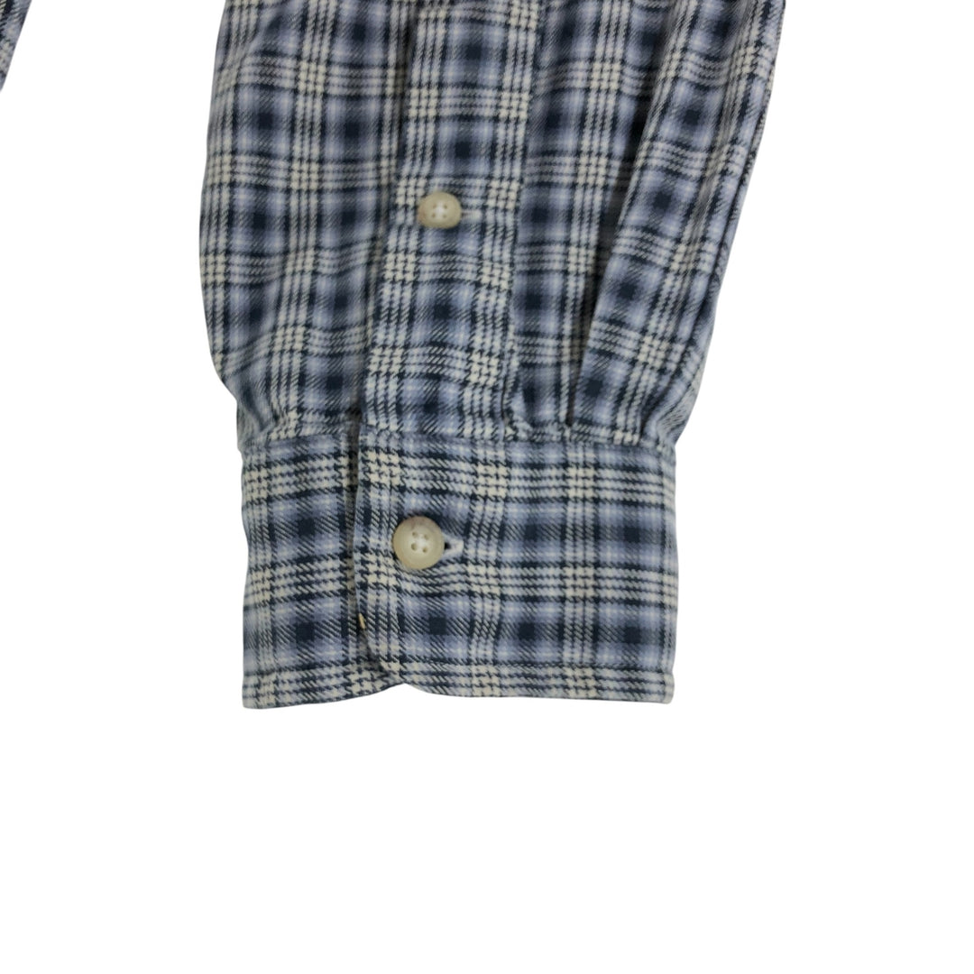 Ralph Lauren Classic Fit Long Sleeve Button Down Light Flannel Shirt Men's XL cotton gray type Vintage Second Hand