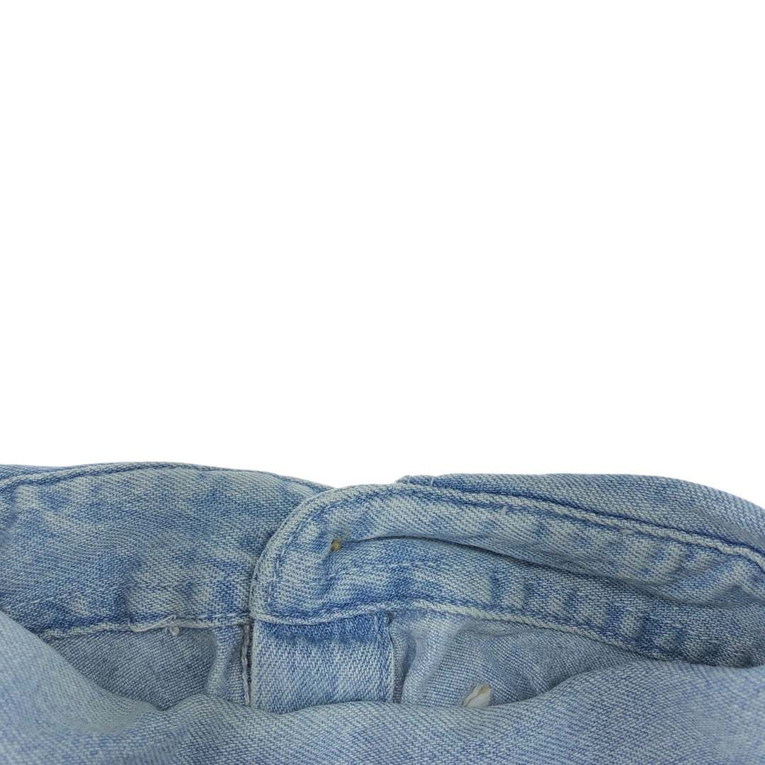 REAL GOOD DENIM Long Sleeve Button Down Denim Shirt Men's Size L cotton blue type Vintage Second Hand