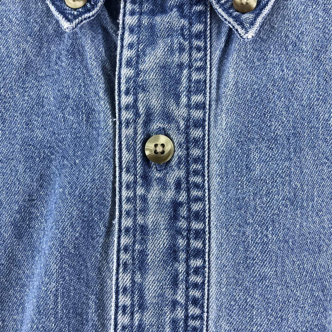 Dickies Long Sleeve Button Down Denim Shirt Men's XL cotton blue type Vintage Second Hand