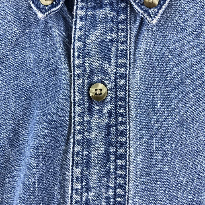 Dickies Long Sleeve Button Down Denim Shirt Men's XL cotton blue type Vintage Second Hand