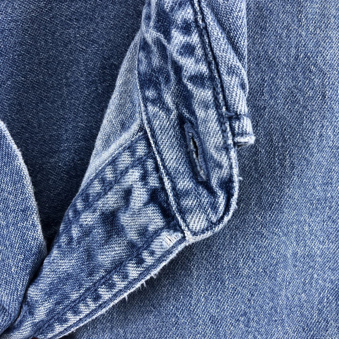 Dickies Long Sleeve Button Down Denim Shirt Men's XL cotton blue type Vintage Second Hand