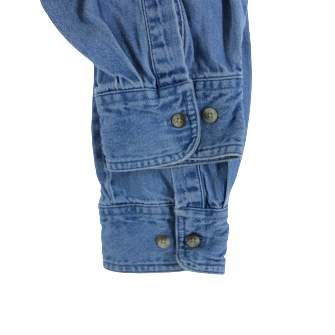 Dickies Long Sleeve Button Down Denim Shirt Men's XL cotton blue type Vintage Second Hand