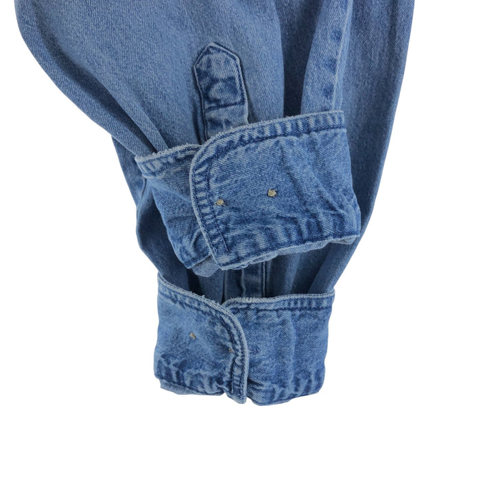 Dickies Long Sleeve Button Down Denim Shirt Men's XL cotton blue type Vintage Second Hand