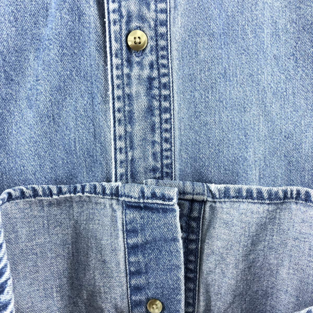 Dickies Long Sleeve Button Down Denim Shirt Men's XL cotton blue type Vintage Second Hand