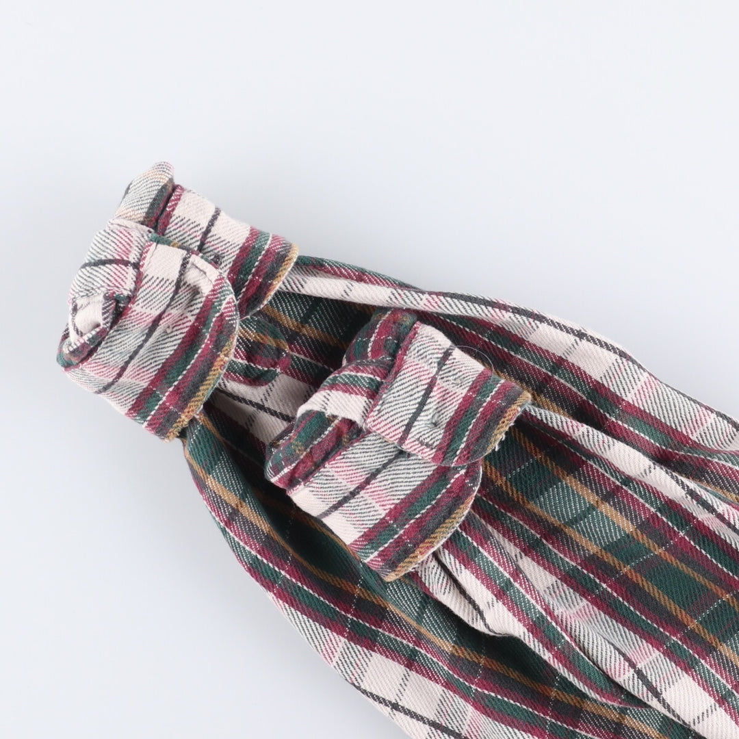 OZARK WILDERNESS Long Sleeve Heavy Flannel Check Shirt, Men's Size L cotton purple type Vintage Second Hand