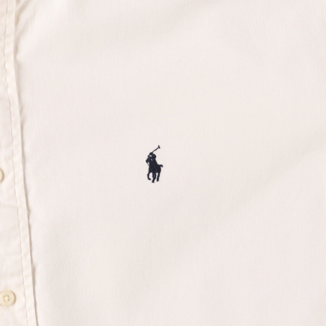 Ralph Lauren BLAKE long sleeve button down shirt, men's size L cotton unbleached Vintage Second Hand