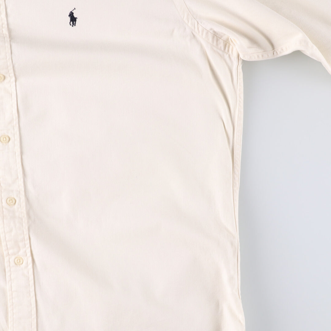 Ralph Lauren BLAKE long sleeve button down shirt, men's size L cotton unbleached Vintage Second Hand