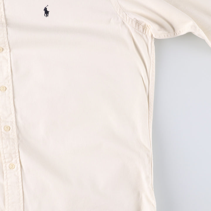 Ralph Lauren BLAKE long sleeve button down shirt, men's size L cotton unbleached Vintage Second Hand