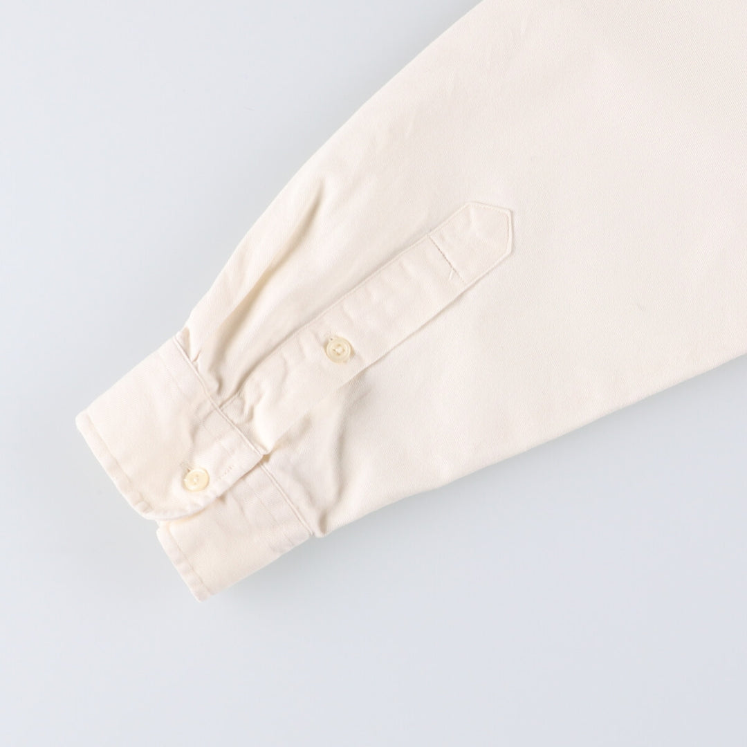 Ralph Lauren BLAKE long sleeve button down shirt, men's size L cotton unbleached Vintage Second Hand