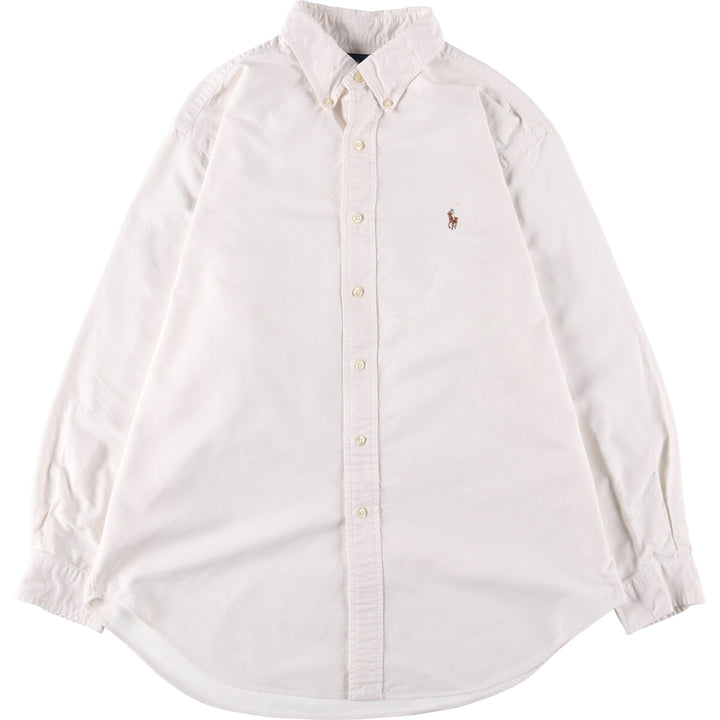 Ralph Lauren Classic Fit Long Sleeve Button Down Shirt, Men's Size L cotton white type Vintage Second Hand