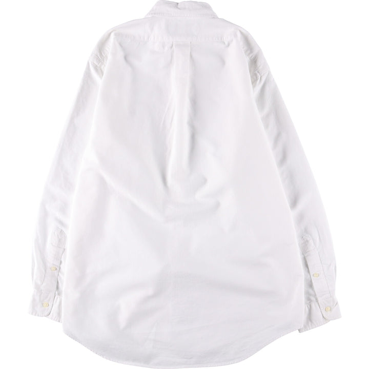 Ralph Lauren YARMOUTH long sleeve button down shirt, men's size L cotton white type Vintage Second Hand