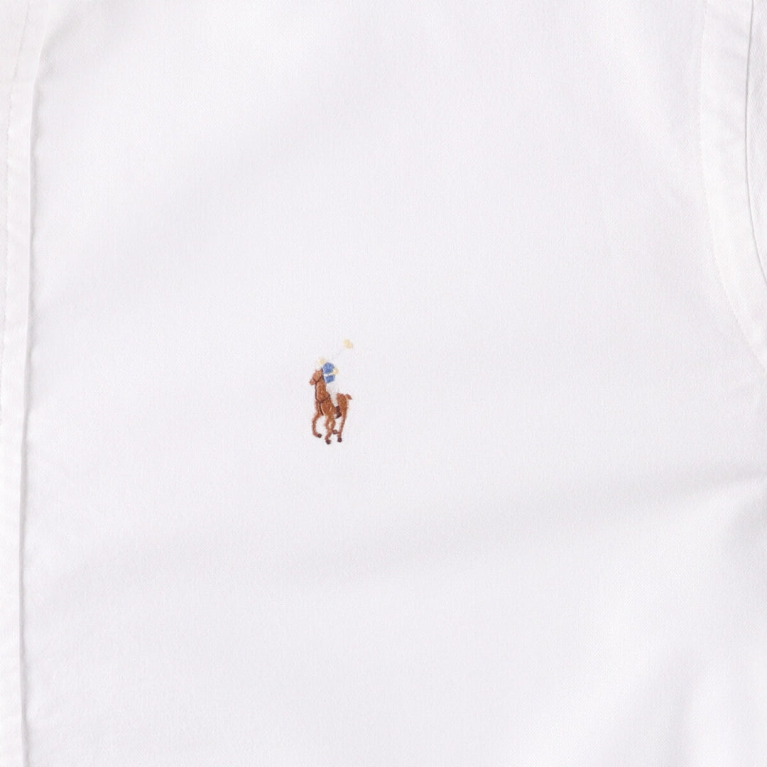 Ralph Lauren YARMOUTH long sleeve button down shirt, men's size L cotton white type Vintage Second Hand