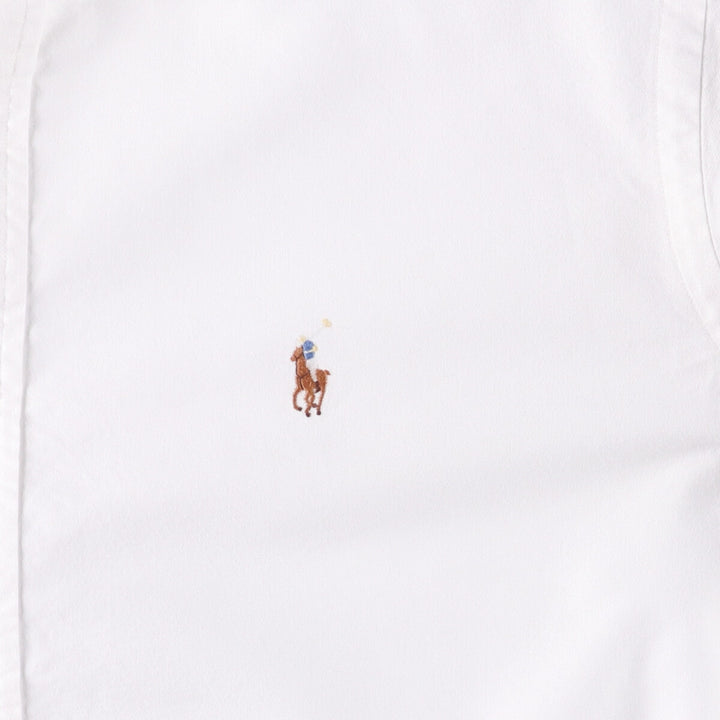 Ralph Lauren YARMOUTH long sleeve button down shirt, men's size L cotton white type Vintage Second Hand