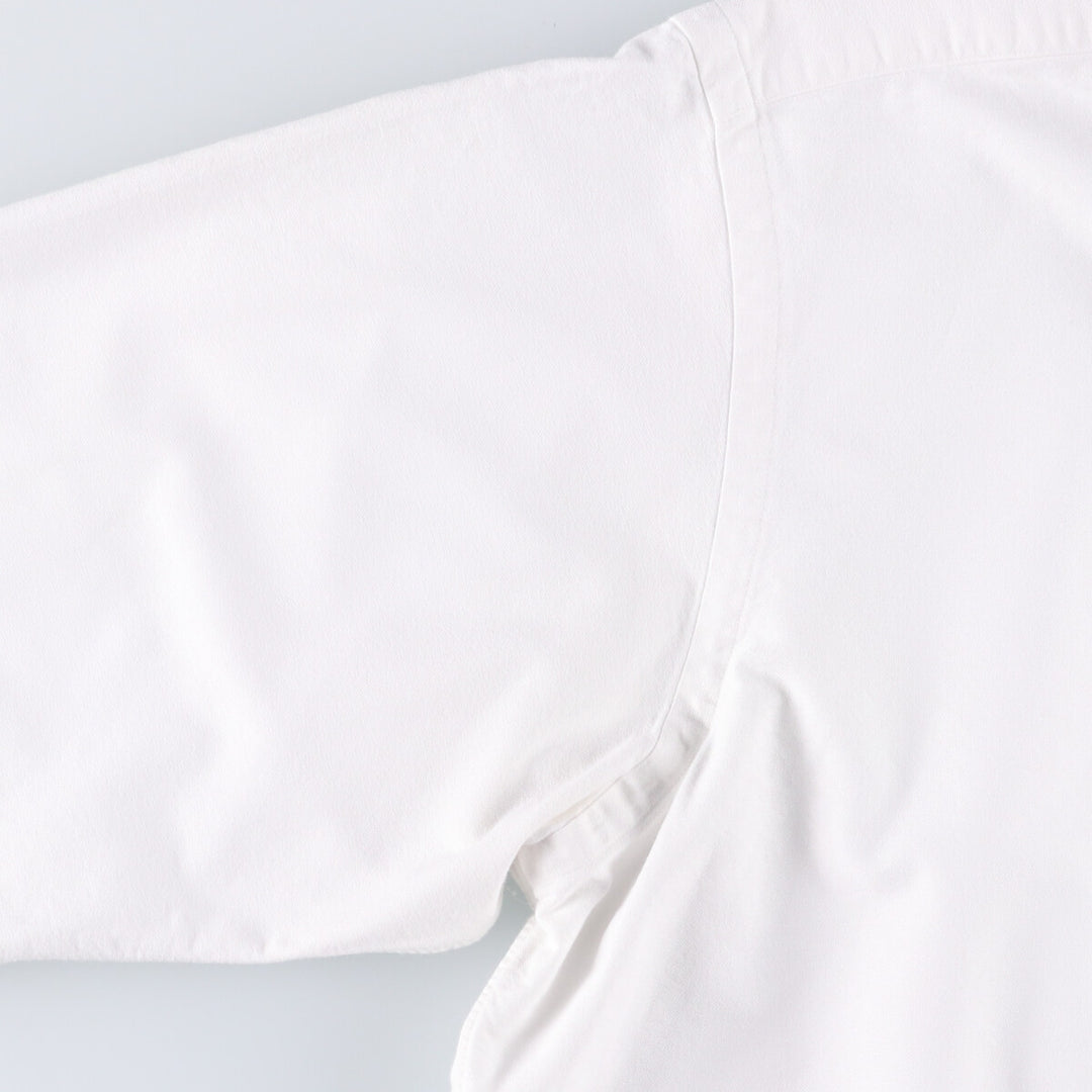 Ralph Lauren YARMOUTH long sleeve button down shirt, men's size L cotton white type Vintage Second Hand