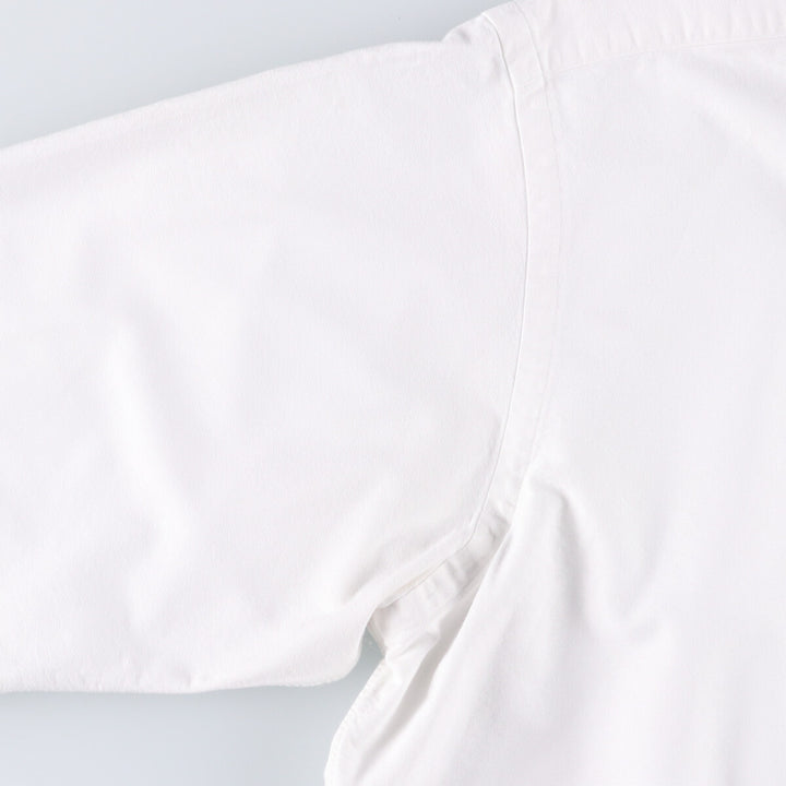 Ralph Lauren YARMOUTH long sleeve button down shirt, men's size L cotton white type Vintage Second Hand
