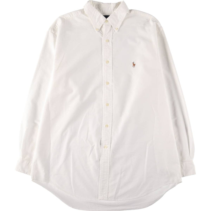 Ralph Lauren YARMOUTH long sleeve button down shirt, men's XL size cotton white type Vintage Second Hand