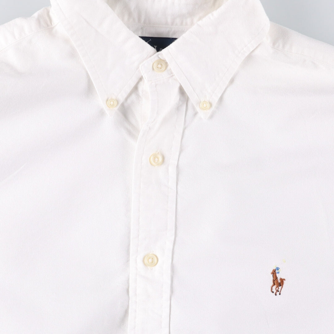 Ralph Lauren YARMOUTH long sleeve button down shirt, men's XL size cotton white type Vintage Second Hand