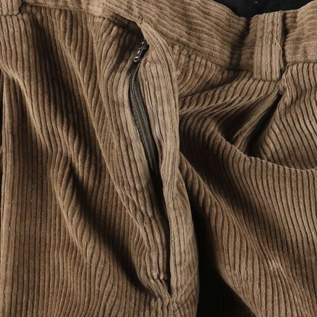 BRAX One-tuck Corduroy Pants for Men, Size W34 cotton brown type Vintage Second Hand