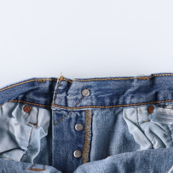 Levi's 501 straight denim pants for men, size W32 cotton blue type Vintage Second Hand