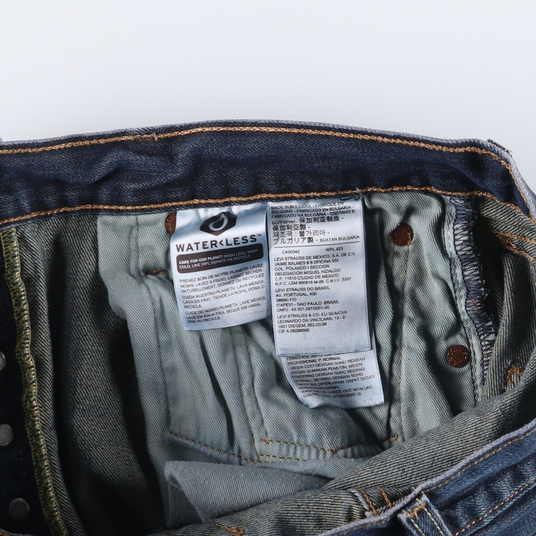 Levi's Levi's 501 Euro Model Straight Denim Pants Men's W31 equivalent cotton navy blue type Vintage Second Hand