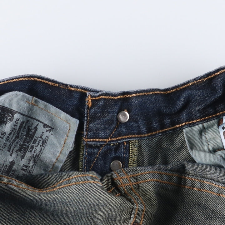Levi's Levi's 501 Euro Model Straight Denim Pants Men's W31 equivalent cotton navy blue type Vintage Second Hand