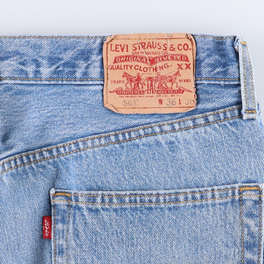Levi's 501 straight denim pants for men, size W36 cotton blue type Vintage Second Hand
