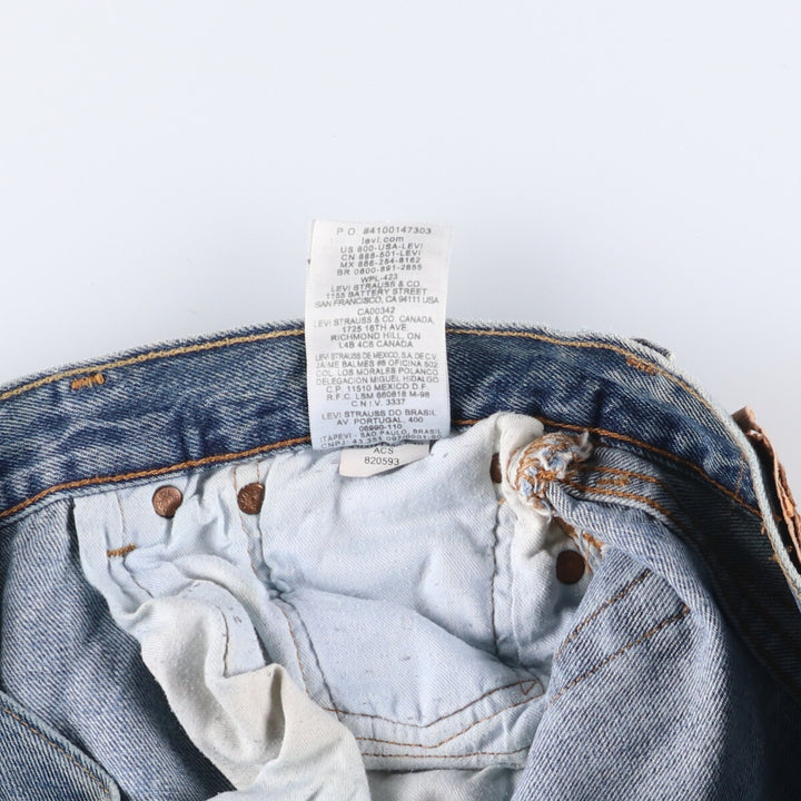 Levi's 501 straight denim pants for men, size W33 cotton blue type Vintage Second Hand