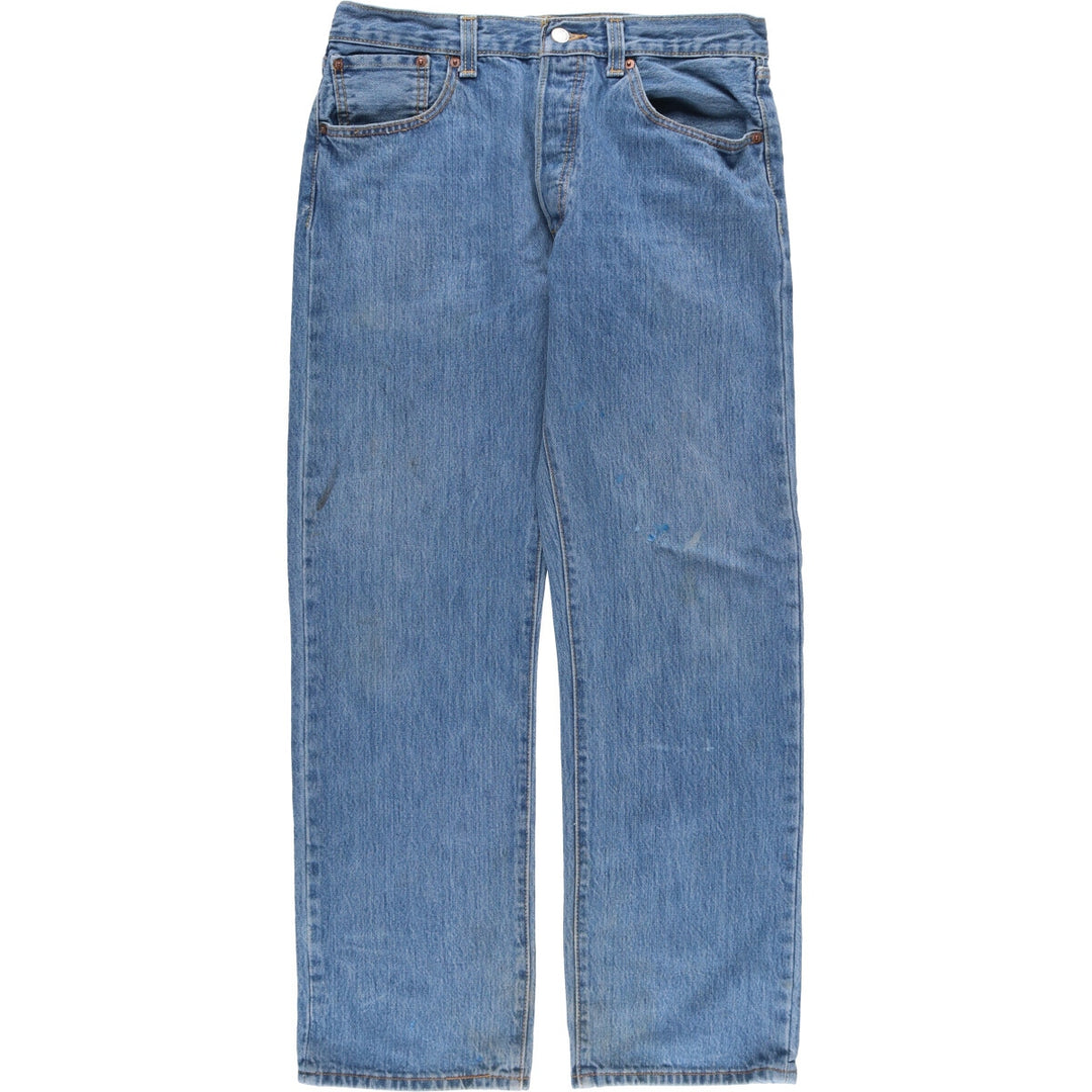 00'S Levi's 501 straight denim pants for men, size W33 cotton blue type Vintage Second Hand