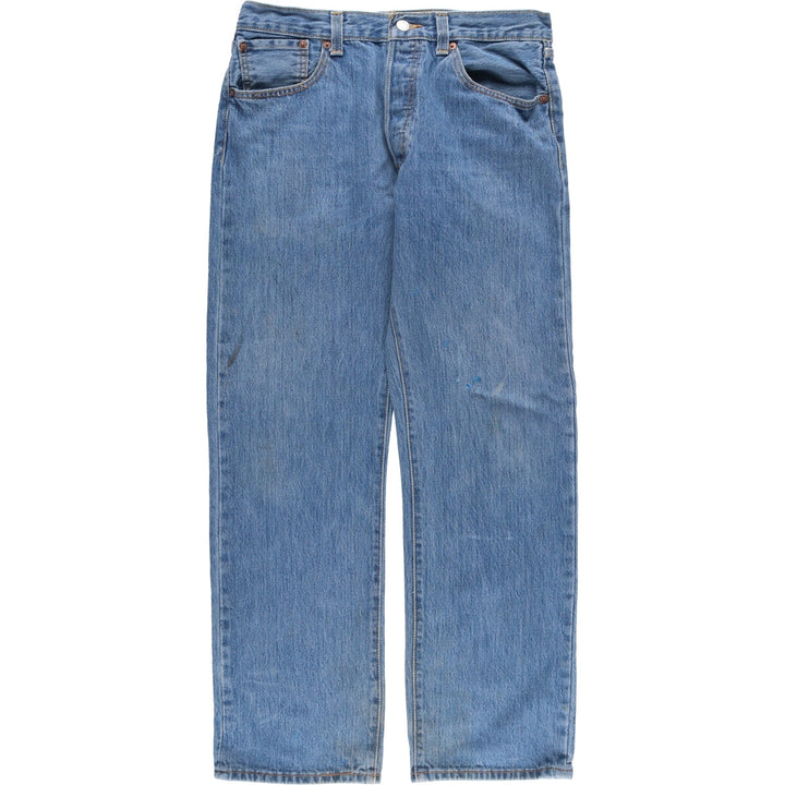00'S Levi's 501 straight denim pants for men, size W33 cotton blue type Vintage Second Hand