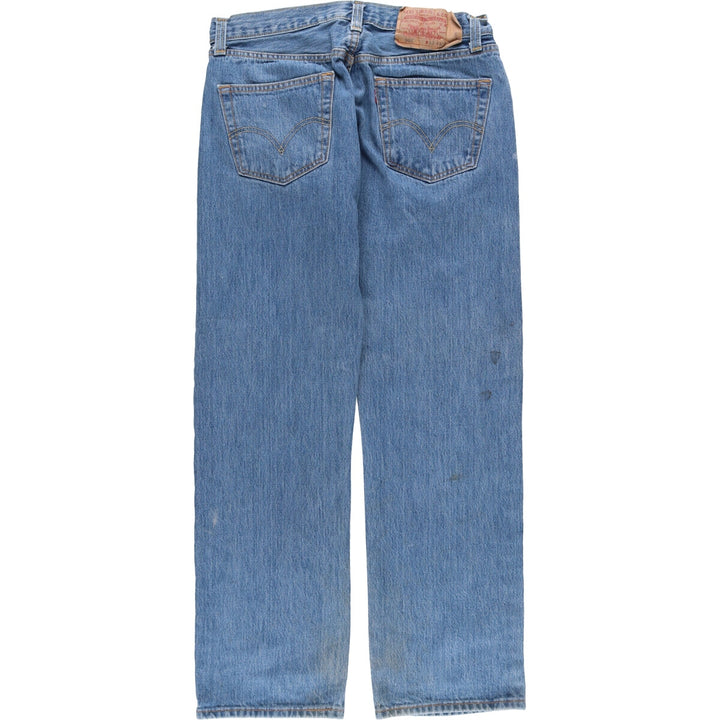 00'S Levi's 501 straight denim pants for men, size W33 cotton blue type Vintage Second Hand