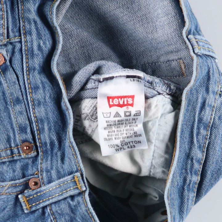 00'S Levi's 501 straight denim pants for men, size W33 cotton blue type Vintage Second Hand