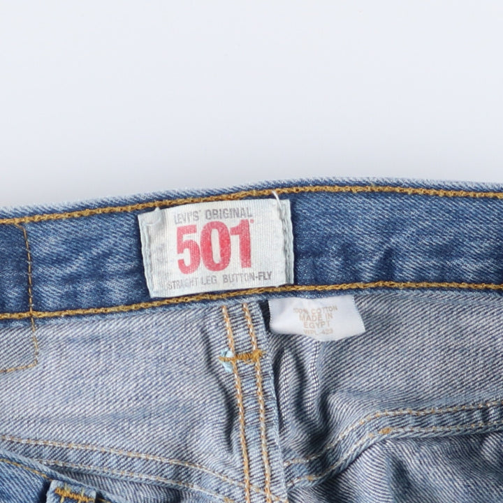 00'S Levi's 501 straight denim pants for men, size W33 cotton blue type Vintage Second Hand