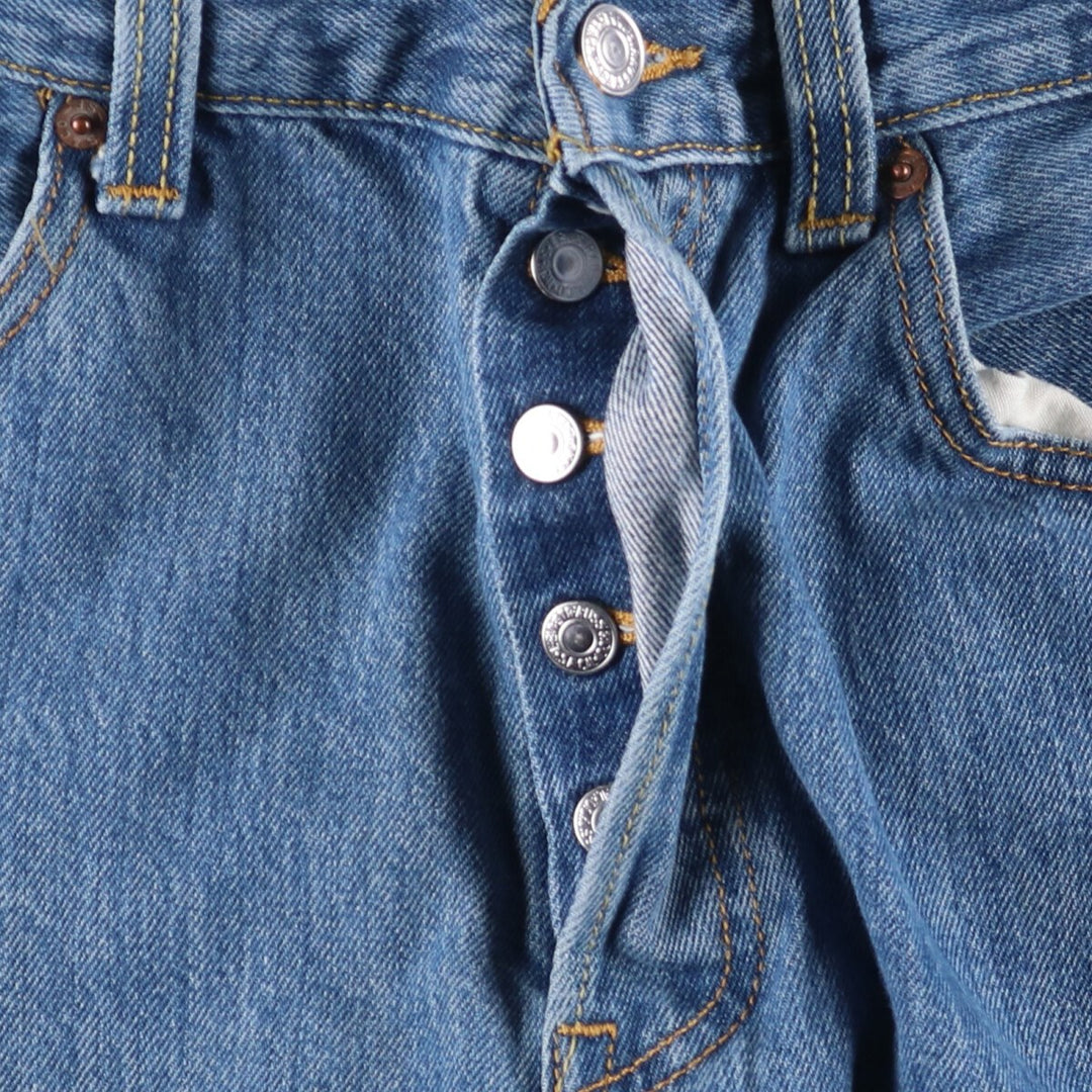 00'S Levi's 501 straight denim pants for men, size W33 cotton blue type Vintage Second Hand