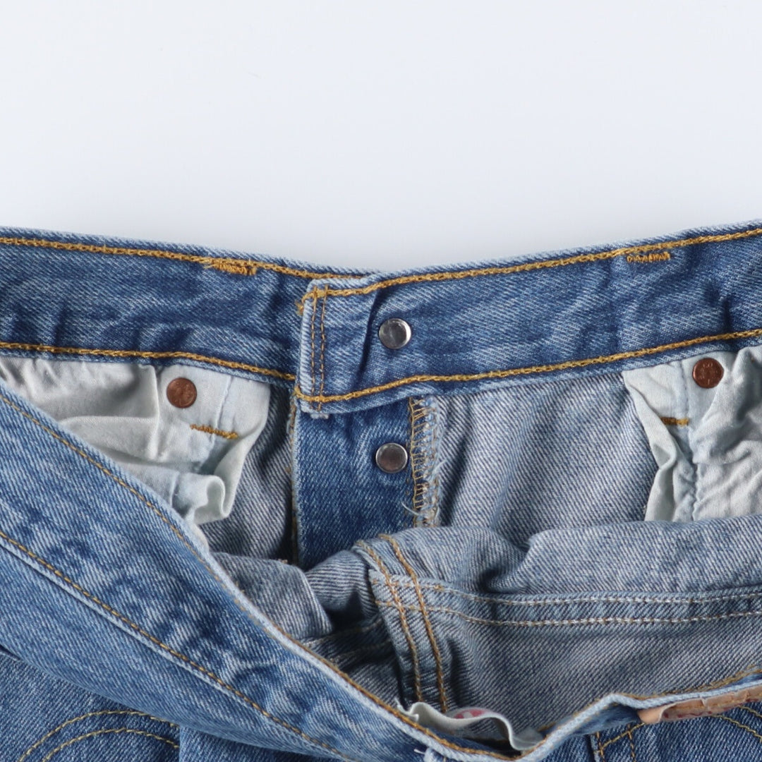 00'S Levi's 501 straight denim pants for men, size W33 cotton blue type Vintage Second Hand