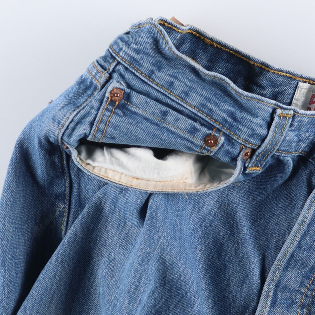 00'S Levi's 501 straight denim pants for men, size W33 cotton blue type Vintage Second Hand
