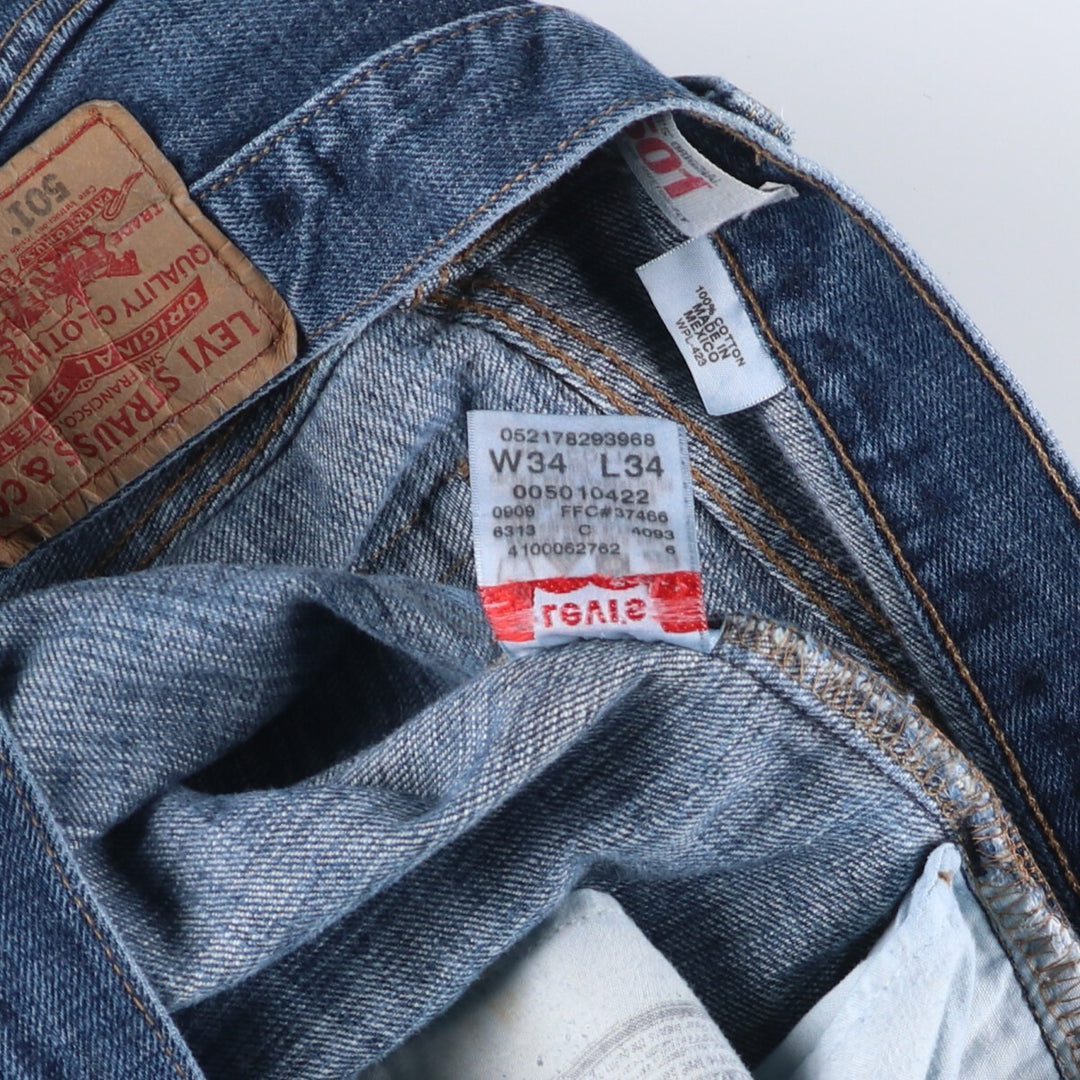 Levi's Levi's 501 straight denim pants for men, equivalent to w34 cotton blue type Vintage Second Hand