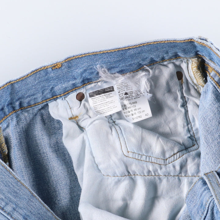 Levi's 501 straight denim pants for men, size W34 cotton blue type Vintage Second Hand