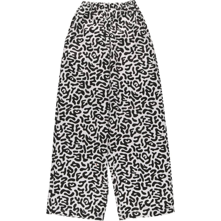 South Korean military camouflage pattern bacterial camo military pants men's size S polyester black type Vintage Second Hand