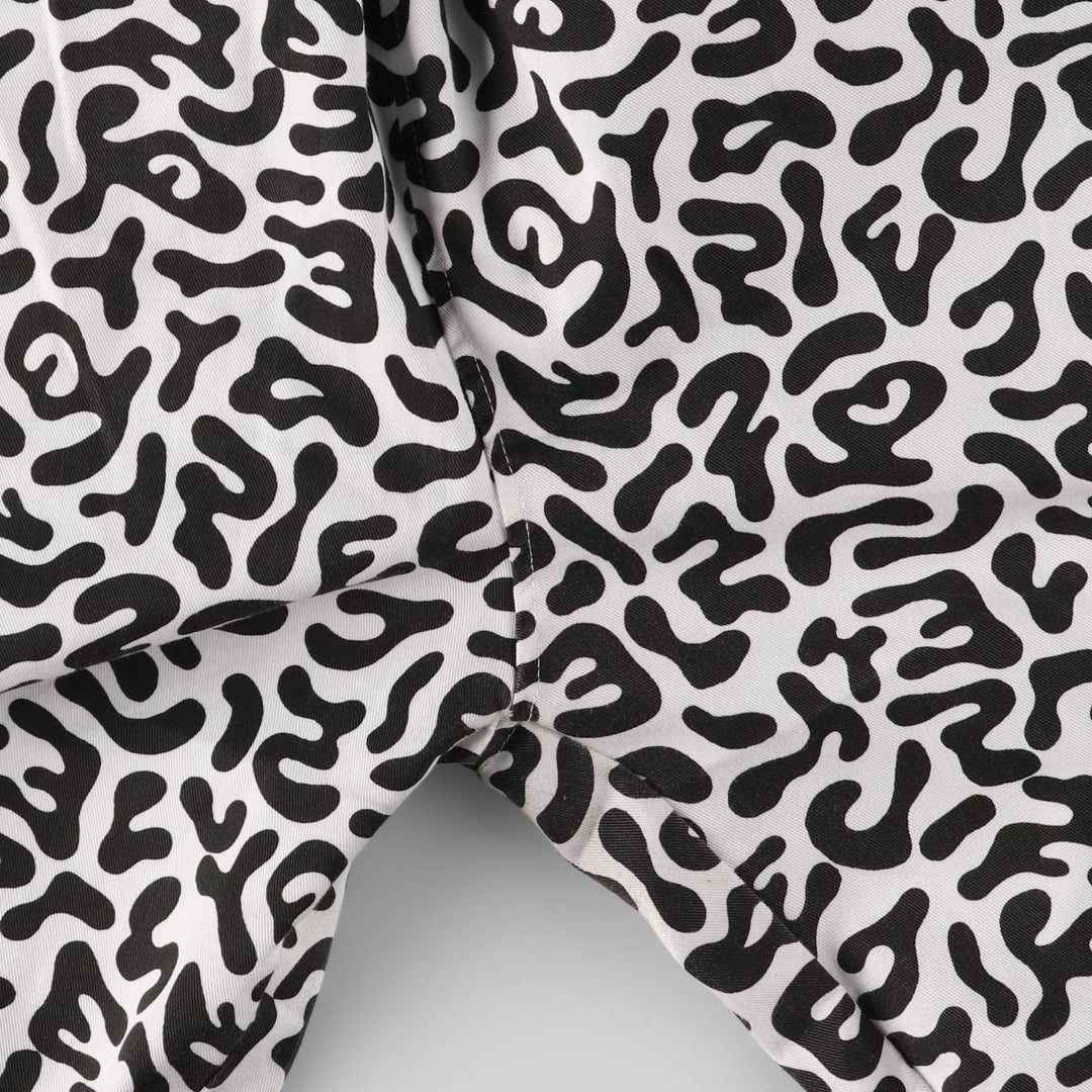 South Korean military camouflage pattern bacterial camo military pants men's size S polyester black type Vintage Second Hand